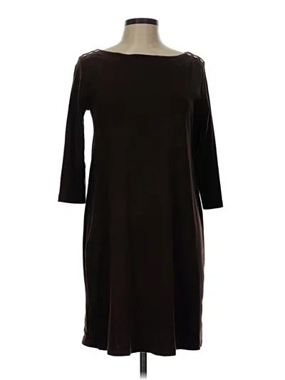 Pre-owned Karen Scott Sport Casual Dress In Brown