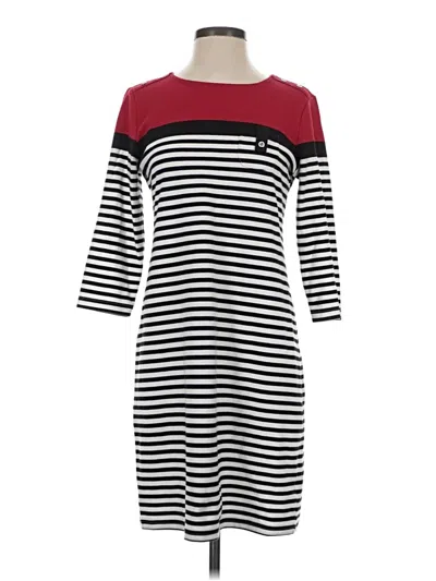 Pre-owned Karen Scott Sport Casual Dress In Burgundy