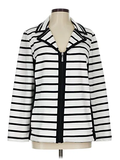 Pre-owned Karen Scott Sport Jacket In White