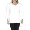 Karen Scott Sport Plus Womens Fitness Running Hoodie In White
