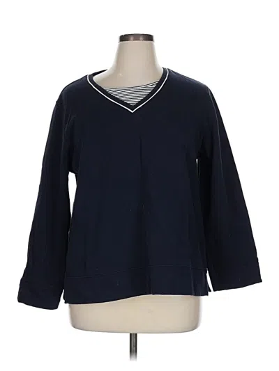 Pre-owned Karen Scott Sport Pullover Sweater In Blue