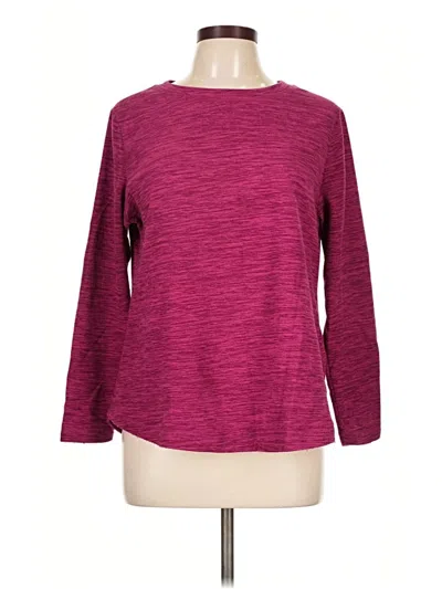 Pre-owned Karen Scott Sport Pullover Sweater In Burgundy