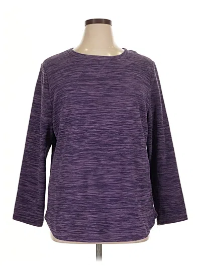 Pre-owned Karen Scott Sport Pullover Sweater In Purple