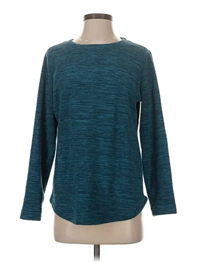 Pre-owned Karen Scott Sport Pullover Sweater In Teal