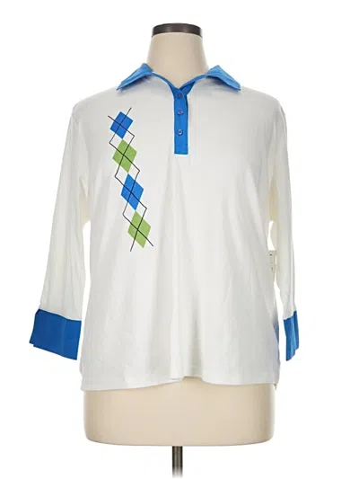 Karen Scott Sport Pullover Sweater In White