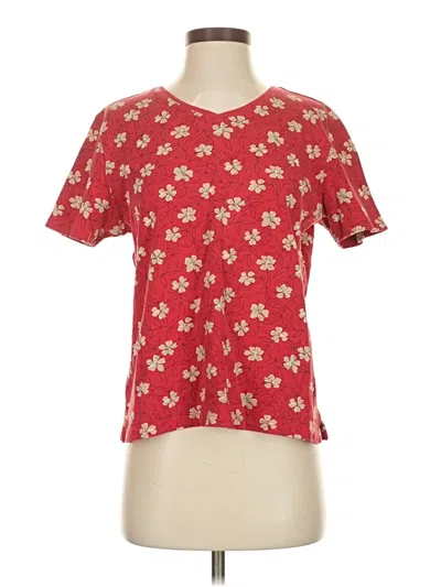 Pre-owned Karen Scott Sport Short Sleeve T-shirt In Red