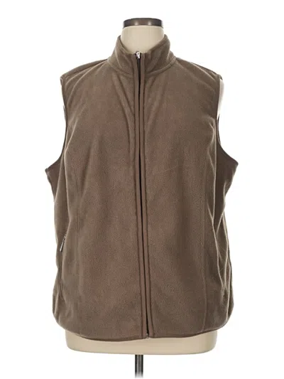 Pre-owned Karen Scott Sport Sweater Vest In Brown
