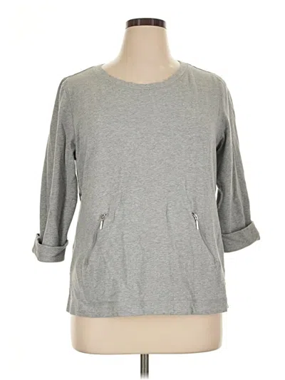Pre-owned Karen Scott Sport Sweatshirt In Gray