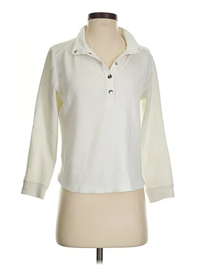 Pre-owned Karen Scott Sport Sweatshirt In White