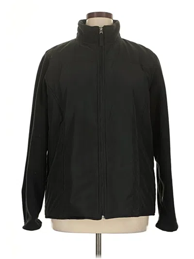 Pre-owned Karen Scott Sport Track Jacket In Black