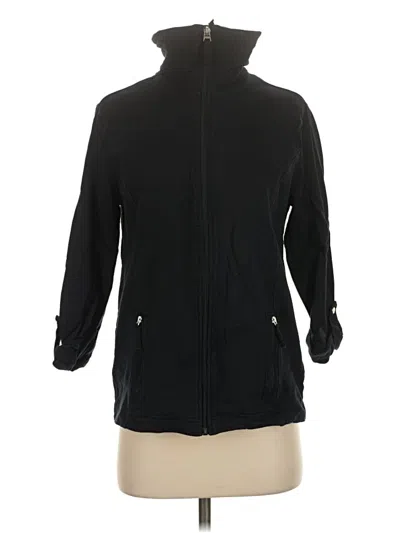 Pre-owned Karen Scott Sport Track Jacket In Black