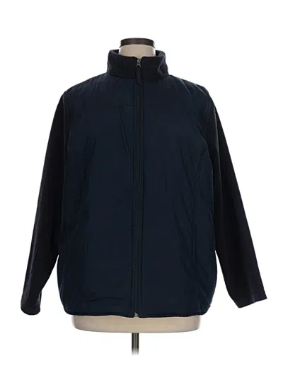 Pre-owned Karen Scott Sport Track Jacket In Blue