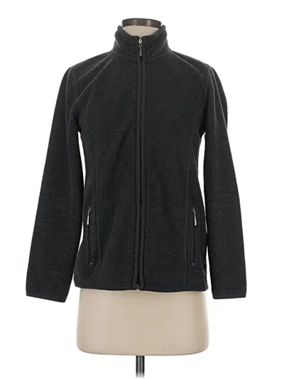 Pre-owned Karen Scott Sport Track Jacket In Gray