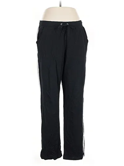 Pre-owned Karen Scott Sport Track Pants In Black