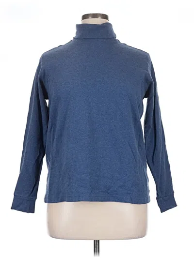 Pre-owned Karen Scott Sport Turtleneck Sweater In Blue
