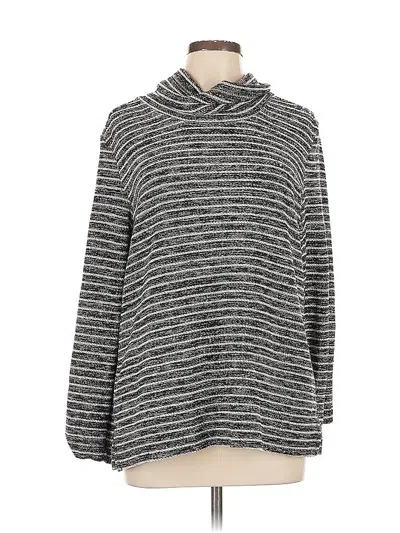 Pre-owned Karen Scott Sport Turtleneck Sweater In Gray