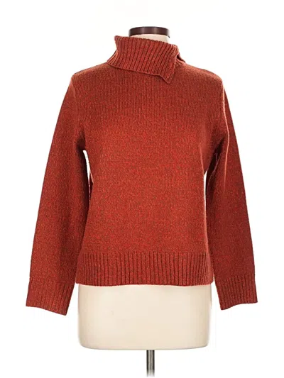 Pre-owned Karen Scott Sport Turtleneck Sweater In Red