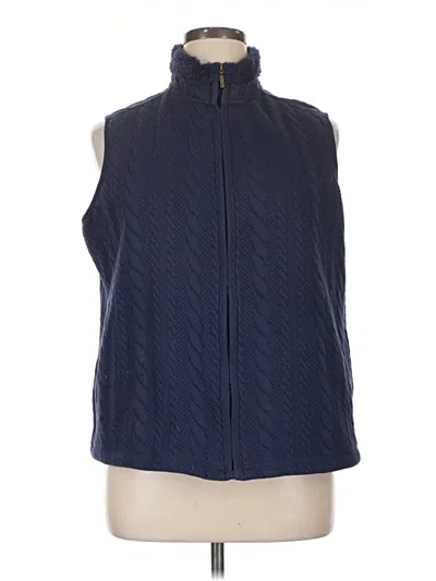 Pre-owned Karen Scott Sport Vest In Blue