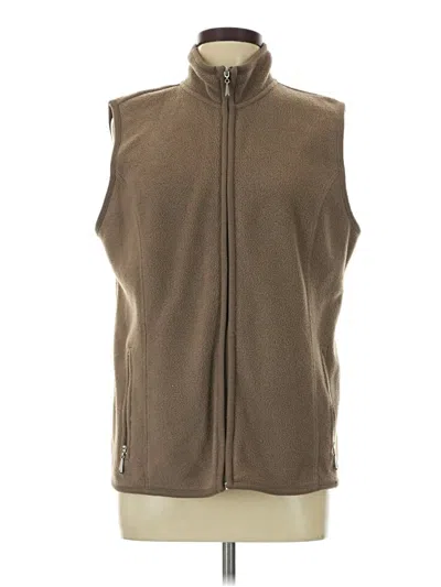 Pre-owned Karen Scott Sport Vest In Brown
