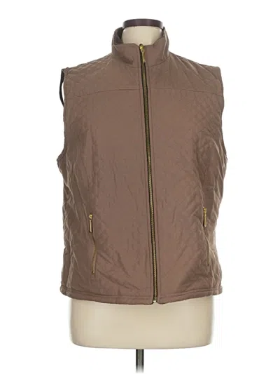 Pre-owned Karen Scott Sport Vest In Brown