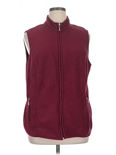Pre-owned Karen Scott Sport Vest In Burgundy