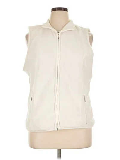 Pre-owned Karen Scott Sport Vest In Ivory