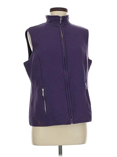 Pre-owned Karen Scott Sport Vest In Purple