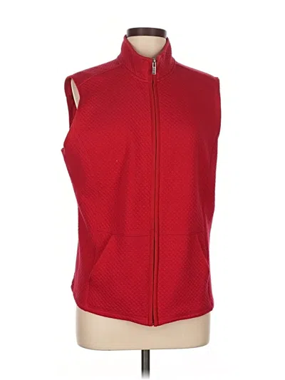 Pre-owned Karen Scott Sport Vest In Red