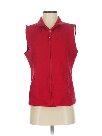 Pre-owned Karen Scott Sport Vest In Red