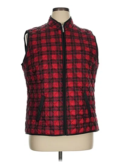 Pre-owned Karen Scott Sport Vest In Red