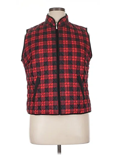 Pre-owned Karen Scott Sport Vest In Red