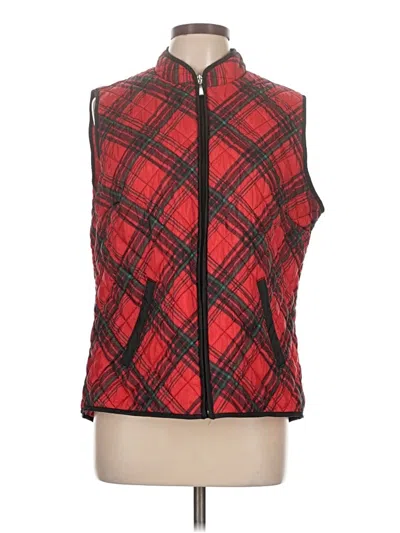 Pre-owned Karen Scott Sport Vest In Red