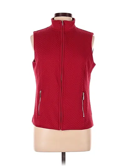 Pre-owned Karen Scott Sport Vest In Red
