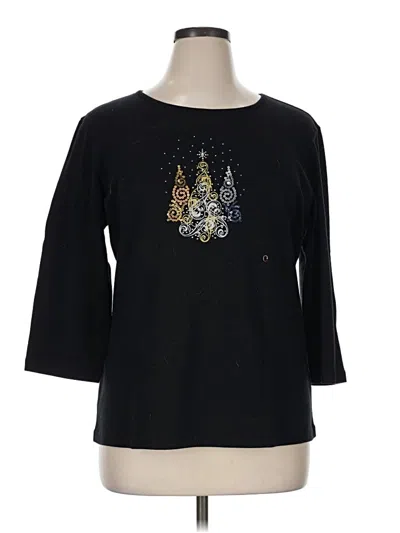 Pre-owned Karen Scott Sweatshirt In Black