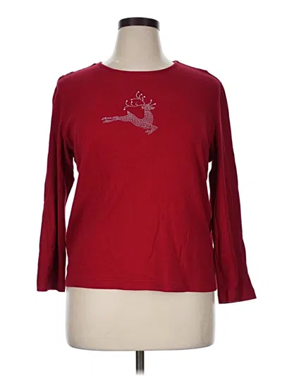 Pre-owned Karen Scott Sweatshirt In Red
