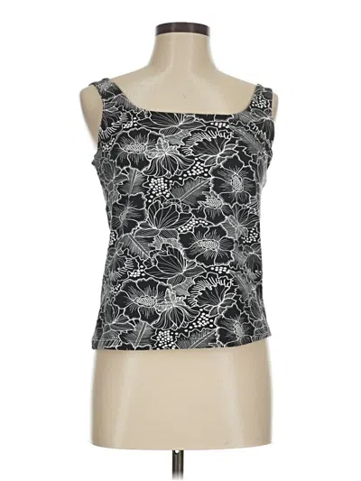 Pre-owned Karen Scott Tank Top Silver Strapless Neckline Tops