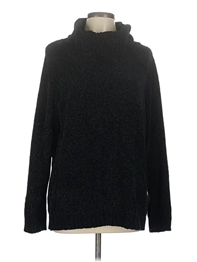 Pre-owned Karen Scott Turtleneck Sweater In Black