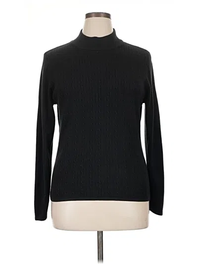 Pre-owned Karen Scott Turtleneck Sweater In Black
