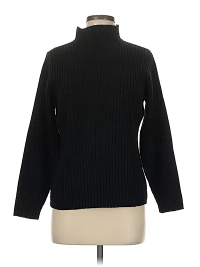 Pre-owned Karen Scott Turtleneck Sweater In Black