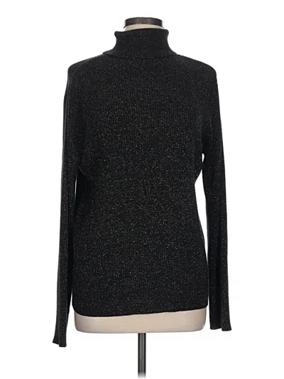 Pre-owned Karen Scott Turtleneck Sweater In Black