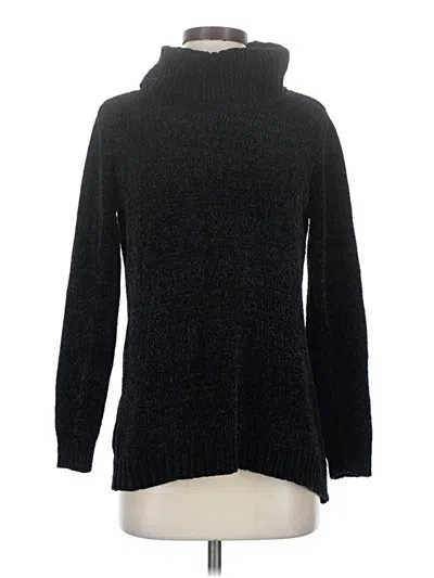 Pre-owned Karen Scott Turtleneck Sweater In Black
