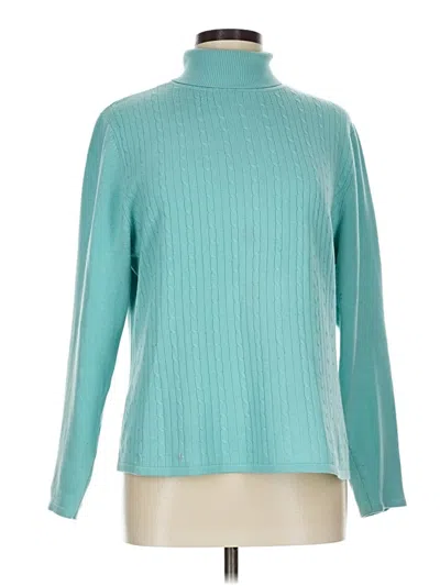 Pre-owned Karen Scott Turtleneck Sweater In Blue