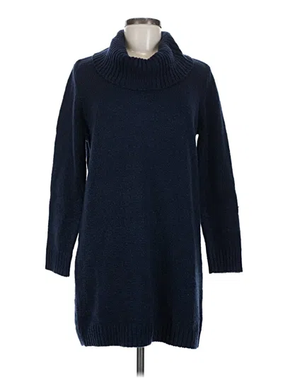 Pre-owned Karen Scott Turtleneck Sweater In Blue
