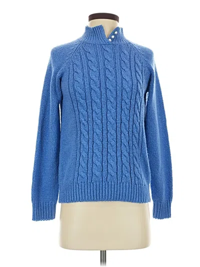 Pre-owned Karen Scott Turtleneck Sweater In Blue