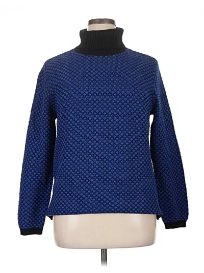 Pre-owned Karen Scott Turtleneck Sweater In Blue