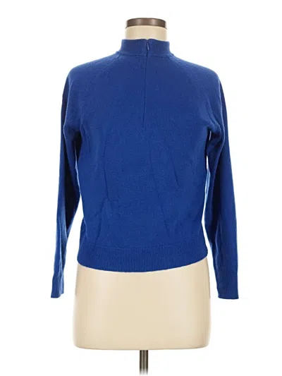 Pre-owned Karen Scott Turtleneck Sweater In Blue