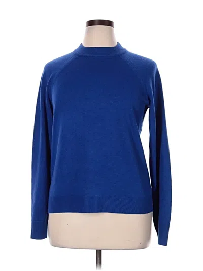Pre-owned Karen Scott Turtleneck Sweater In Blue