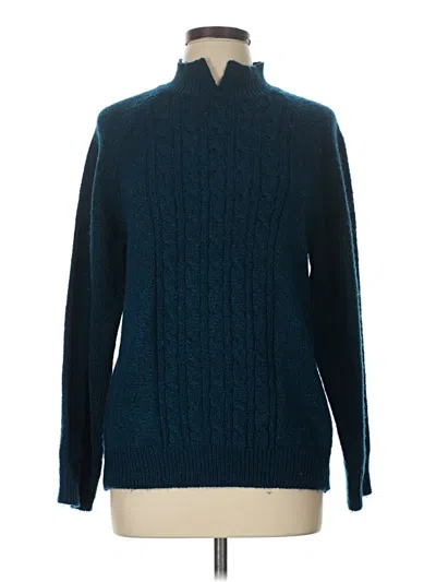 Pre-owned Karen Scott Turtleneck Sweater In Blue