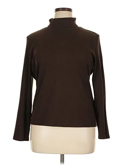 Pre-owned Karen Scott Turtleneck Sweater In Brown