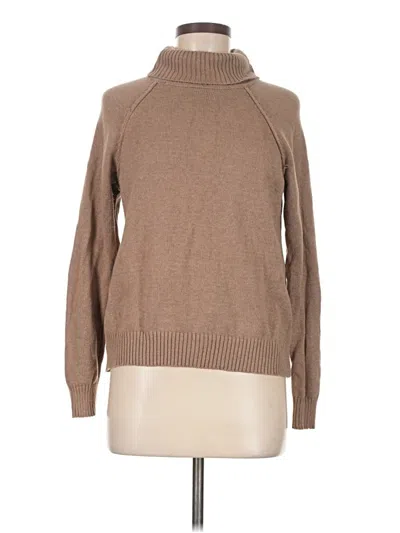 Pre-owned Karen Scott Turtleneck Sweater In Brown